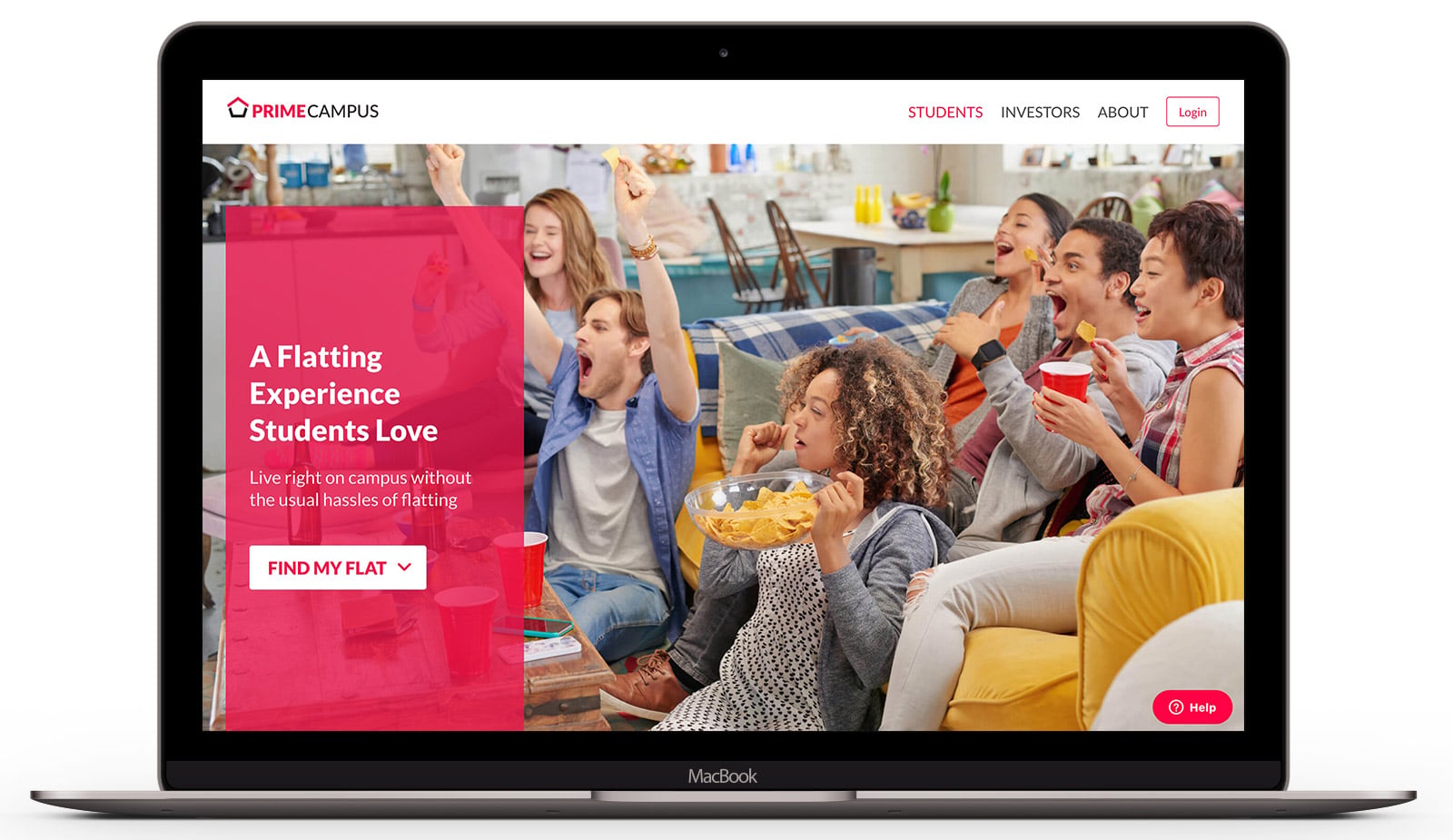 Prime Campus website mockup